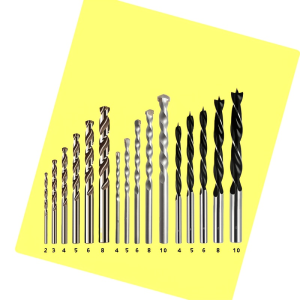 16Pcs Universal HSS Drill Bit Set Round Shank Spiral Drilling Bits for Metal Wood Concrete and Masonry with Portable Box