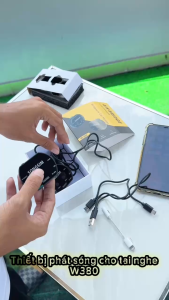 Thiết Bị Phát Sóng Cho Tai Nghe Có Dây W380 24Bit Stereo Mono SONGSIM PARK USB-C 3.5mm BT Giảm Nhiễu 60% BH 1 Tháng Freeship