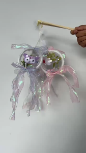 Lồng Đèn Trung Thu Quả Cầu Thú Bông Dễ Thương Có Đèn LED Phát Sáng – Đồ Chơi Rước Đèn Cho Bé Yêu