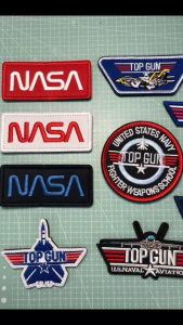 [Hỏa Tốc TPHCM] Patch_Velcro dán hình Top Gun_NASA thêu tinh xảo mặt gai để dán lên quần áo balo