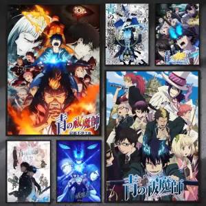 BILIBILI | Blue E-Exorcist Anime Japan Poster Waterproof Sticky Wall Art Print For Bedroom Living Room Hallway Bar Home Decor