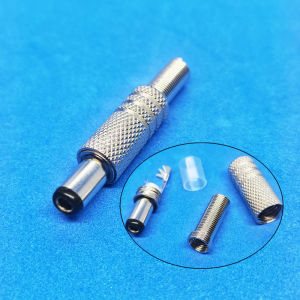 1/2/5/10PCS DC5.5×2.1mm/5.5x2.5mm Power Jack Plug Silver Metal Male/Female Panel Mount Soldering Connector Set DC099