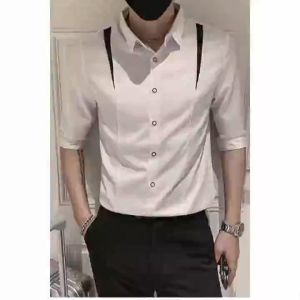 Áo Sơ mi nam áo sơ mi tay lỡ phối màu trẻ trung nam tính H46