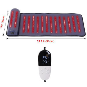 Red Light Therapy Mat with Neck Support Far Infrared for Neck Back Shoulder Knee Pain Relief Muscle Relax Home Use Spa Massager
