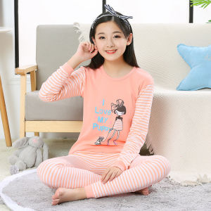 Bộ Đồ Lót Cotton Giữ Nhiệt Cổ Cao Cho Bé Gái Quần Áo Trẻ Em Mùa Đông Bộ Đồ Lót Cotton Nguyên Chất Giữ Nhiệt Cho Bé Gái