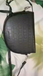 PGM1420 Tas Mini Perempuan Korean Style Fashion Wanita Lilac Croco Motif Slingbag WomanTas Wanita