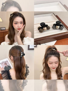 Shark Fin High Ponytail Clip Sparkling Diamond Small Size Side Bangs Womens Fashion Hair Accessories Elegant Hair Grips