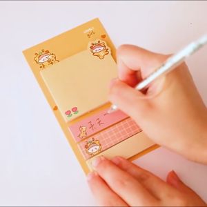 COD STICKY NOTE DAN PENBATAS BUKU MOTIF LUCU / STICKY NOTE 4 LINE PAPER NOTE PET