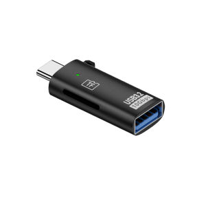 2-in-1 Type C USB3.2 Card Reader Adapter USB C to TF Memory Card Reader for iPhone for MacBook Tablet PC Laptop Accessories