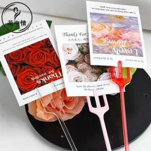 Handmade DIY Three-pronged Plastic Flower Holder  Flower Bouquet Packaging Card Flower Art Material for Flowers