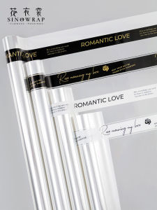 Vải Bọc Hoa Trong Suốt Màu Trắng Chống Thấm Nước Hộp Đựng Hoa Lãng Mạn OPP Glass Paper Quấn Bán Buôn Cho Cửa Hàng Hoa