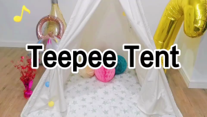 Childrens tent Foldable Children Play Tents Playhouse indoor room Beige tent boys and girls baby toy room Solid wood canvas room