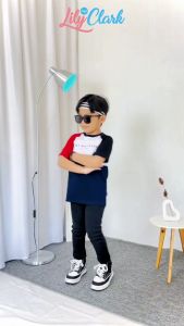 Lily And Clark Kaos Anak Laki-Laki Warna Putih Combine Stylish KLC75