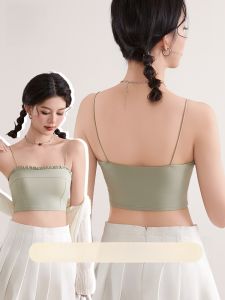 MiiOW | Sweet Style Bandeau Strapless Bra Womens Elastic Thin Strap Tube Top With Chest Pad Summer Outdoor Wear Backless Design