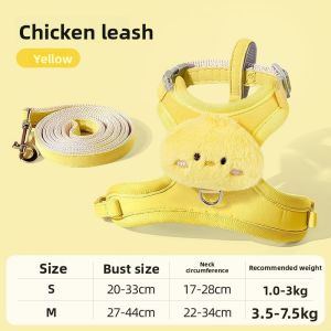 VOA | Cats & Dogs Traction Rope Anti-Escape Non-Choking Outdoor Use Vest-Style Harness Collar