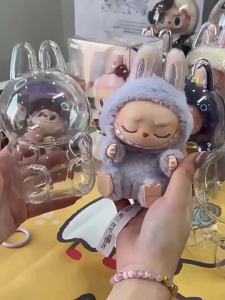 Crybaby Tears Factory Series Mystery Acrylic Protection Case Crybaby Doll Transparent Cover Dustproof Hanging Bag