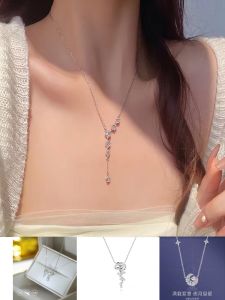 Elegant สีขาวทองแดงสร้อยคอผู้หญิง Dream Catcher จี้การออกแบบผีเสื้อที่ไม่ซ้ํากันไม่ซีดจางเงินเครื่องประดับอุปกรณ์เสริมในอุดมคติ