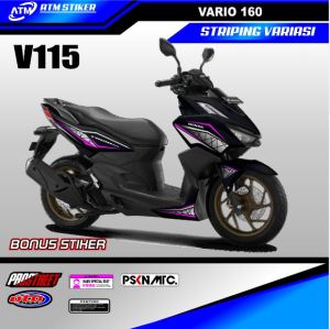 Desain Stiker Motor Elegan: Stiker Striping Variasi Honda Vario 160
