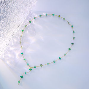Natural Stone Chain Necklace for Women Fashion Jewelry on Neck Set Party /Wedding Luxury Gift Handwork Sweater Chian Femme