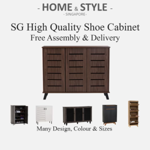 (SG READY STOCK) Shoe Cabinet (Wooden Shoe Rack Storage Cabinet) Home And Style