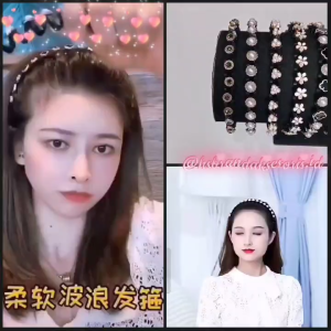 BANDO MUTIARA KOREAN STYLE / BANDO FASHION ELASTIS / BANDO PERMATA ELEGANT / BANDO BUNGA / FLOWER PEARL HEADBAND VINTAGE / BSH9960