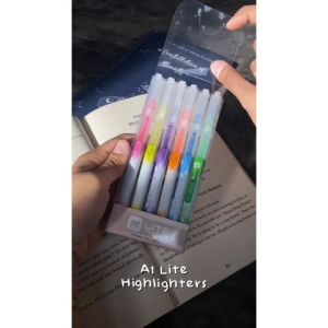 A1 Lite Liquid Ink Highlighter (Multicolor) - High-Visibility Chisel Tip (Sold Per Piece / Set of 6)