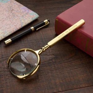 Non-Eye Strain Metal Magnifying Glass 30x Power Reading Lens Repair Elderly High Definition Convex Mirror Lens Optical Instrument