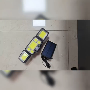 Outdoor LED Solar Lights 192 COB 3 Head Motion Sensor Patio Lights Waterproof 3 Modes with Remote Control Wall Lamp Gard