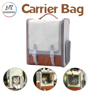 SKISOPGO Big Pet Carrier Backpack Portable Cat Outdoor Bag Breathable Puppy Travel Backpack