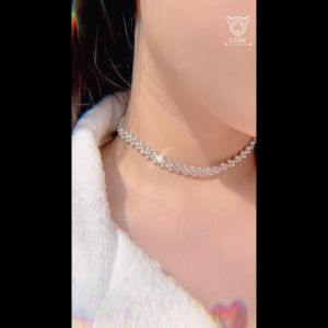 Dây chuyền nữ chocker đính đá lấp lánh vòng cổ dạng chuỗi phụ kiện trang sức Cloe Accessories 4772