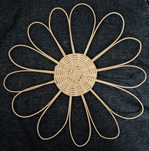 Set 3 bông hoa bằng mây trang trí gắn tường- Đồ mây decor trang trí treo tường trang trí nhà cửa hoa trang trí tường quán cà phê. Đồ mây tre đan decor handmade