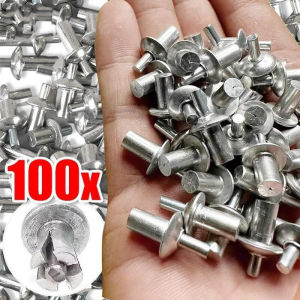 100pcs Aluminum Alloy Expansion Rivets / Hammer Drive Expansion Rivet / Knock Type Aluminum Alloy Rod Screws Nails / Head Piercing Rivets Furniture Accessories