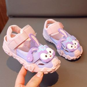 Giày Sandal Nữ Trẻ Mùa Hè Giày Sandal Đi Biển Giày Dáng Công Chúa Đế Bằng Mềm Mại Giày Đế Bằng Cho Gái Thỏ Mùa Hè 2025