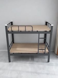 Iron bunk bed student dormitory iron bed heavy-duty extra-thick steel bed frame school apartment bunk bed