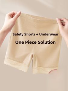 Anyoumian | Modal Safety Pants Womens Seamless Underwear High Waist Briefs No Wear Comfortable Cotton Crotch Anti-Light Bottoms