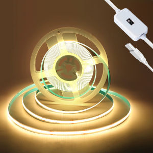 other | 5V USB COB LED Strip Light Hand Sweep Sensor Dimmer Flexible Light Tape Waterproof for Room Cabinet Mirror DIY Ambient Backlight