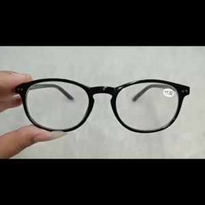 Kacamata Plus Reading Glasses: Model Hitam Oval Super Fokus & Kualitas Tinggi