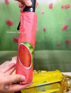 Full Automatic Umbrella Fresh Sunscreen UV Proof Sunny and Rainy Day Dual Use Fruits Design Umbrella