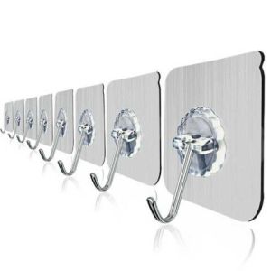 SKY E-COMMERCE CO.Ltd COD 10-Pack Adhesive Wall Hook Reusable Non-Slip Non-marking Heavy Duty Bathroom Kitchen Stickers
