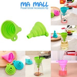 CORONG MINYAK AIR SABUN CAIRAN KARET SILIKON A14 KECIL SERBAGUNA ANTI TUMPAH