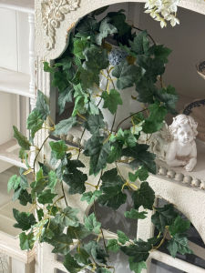 YoungHouse ใบไม้และดอกไม้ประดับตกแต่งแบบจำลอง ใบไม้ไผ่เขียว ดอกกุหลาบ ต้นไม้ประดับตกแต่งในบ้าน ดอกไม้เทียม ดอกไม้สด