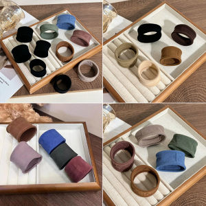 Ultra-Soft High-Elasticity Skin-Friendly Hair Ties Womens High Ponytail Elastic Bands Wide No-Seam Hair Accessories