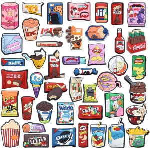 hot toys | 45Pcs Snack Series Shoe Charms Set Slides Clog Sandals Shoes Decorations Accessories Buckle For Friend Party Gifts