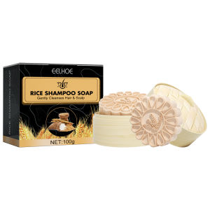 EELHOE Rice Shampoo Bar Natural Solid Soap For Split Dry Damaged Hair Repair Soap Bar Promotes Hair Growth Stops Hair Loss Dry Hair Conditioning Soap Shampoo Nourishing Anti-loss Hair Soap Hair Growth