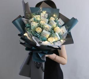 Valentines Day Mens Cigarette Bouquet Finished Product Gift for Husband Boyfriend Birthday Dad Practical Surprise