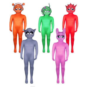 Sprunki Cosplay Costume Kid Monster Horror Game Clothing Creative Christmas Adult Party Jumpsuits Clothes Gift