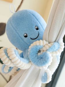 Colorful Large Octopus Plush Toy Soft Touch Tentacles Bedroom Curtain Tie Korean Style Home Fabric Accessories from China