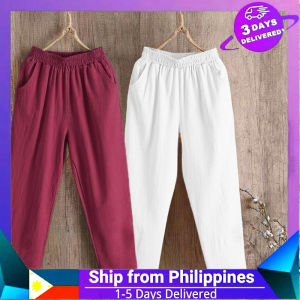 Women's High-waisted Harem Pants: Eco-friendly Linen Material & Versatile Everyday Wear