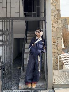 Thickened Cotton Jacket Womens Short Style Retro American Style Coat with Fur Collar Bread Shape Winter Outerwear Coat