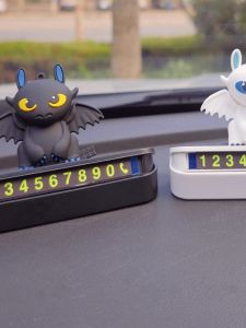 Creative Temporary Magnetic Phone Number Plate Cute Anime Figurine Parking Car Sign Plastic 3D Style Auto Interior Decoration